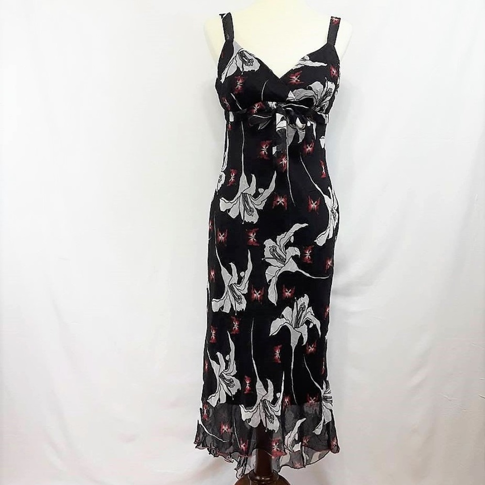 Speechless Long Sheer Floral Dress, Size 13